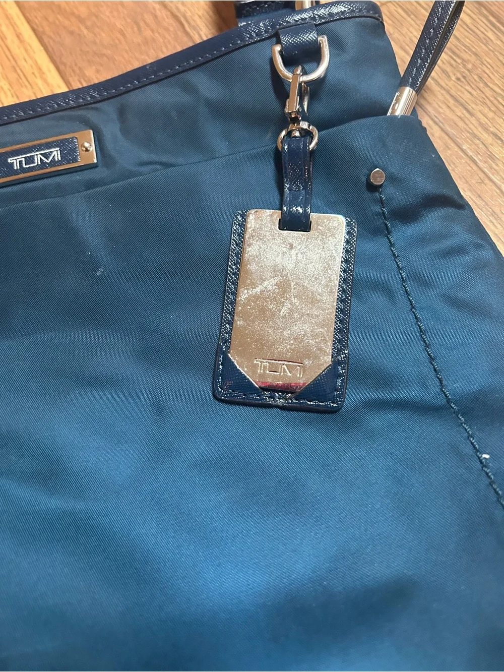 Tumi Navy Blue Nylon Messenger Crossbody Bag with Adjustable Strap